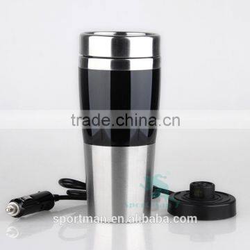 Stocked Electric Car Heating Mug With Lid Durable Leakproof Vacuum Thermos Mug OEM Logo Mug photo-4