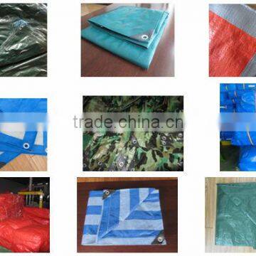 Waterproof HDPE tarpaulin covers with reinforced corners and grommets