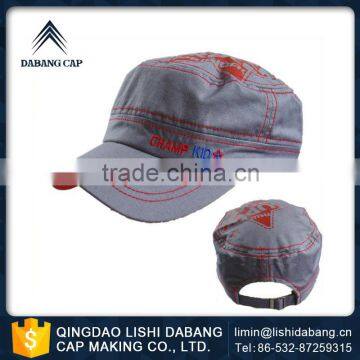 Custom 100% cotton high quality kids cap kids military hat