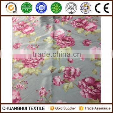 100% polyester big flower printed blackout curtain fabric