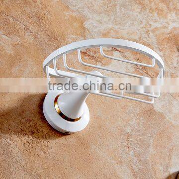 80359D Brass Toilet Accessories Hotel Use Made in China White Soap Basket Bathroom Fittings