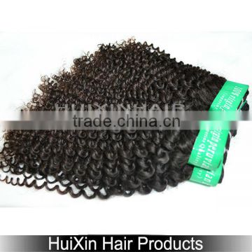 Grade 6a Peruvian kinky curly wave hair weave for black woman