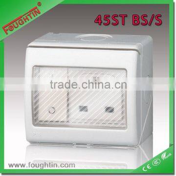 IP55 waterproof electrical switch socket 1Gang waterproof socket wall switch and socket
