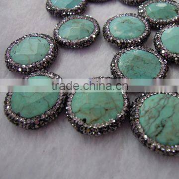 Green Turquoise With High Quality Rhinestone Pendant in Different Shape photo-3