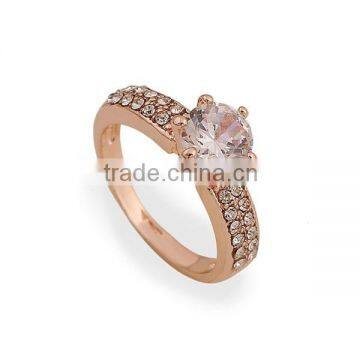 High Quality Imitation Gold Ring with Little Zircon