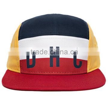 Digital print logo flat brim camp running cap for outdoor sports