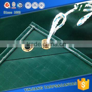 Heavy Duty Waterproof 610gsm Green Laminated PVC tarpaulin