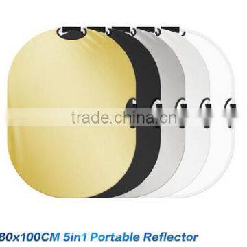 HPUSN 80x100cm 5 in 1 Portable Collapsible Light Photography Reflector for Studio Multi Photo photo-2