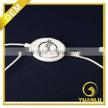 White Plastic Embossed Seal Tags For Clothes YL-150