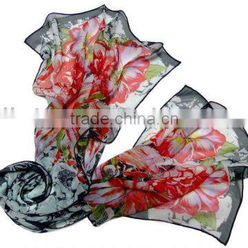 2011 Newest Fashion silk print shawl ( CQ1101-3)