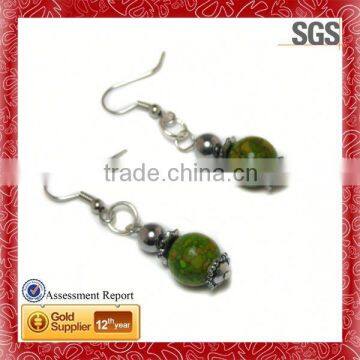 Hematite Custom Women world cup very long fashion drop earrings