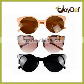 Cat eyes PC sunglasses customized logo sunglasses half frame promotion sunglasses for women