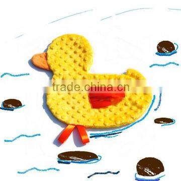 Factory wholesale double sided soft texture dot duck ribbon blanket