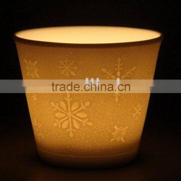 Porcelain snowflake Tealight Holder -40100U