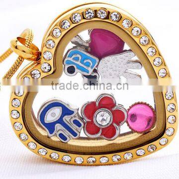 Stainless Steel 316L Jewelry Chain Glass Floating Memory Locket Charms