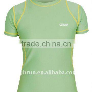 UV Protection Lycra Shirt Nylon Spandex Ladies Rash Shirts