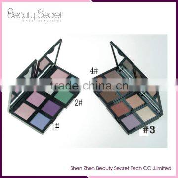 Accept small order OEM Wholesale matte pigment private label 4 earth color eyeshadow palette