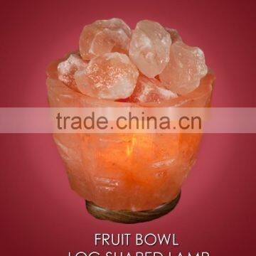 Natural Rock Salt Bowl Lamp With Salt