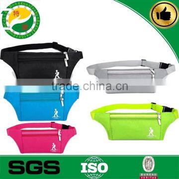 China factory custom order waterproof nylon material sport running waist bag