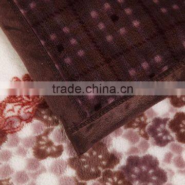 Coral Fleece Blanket on the Bed Home Adult Plaid Flower Beautiful Blanket Warm Winter Sofa Travel Blanket Purple Portable photo-5