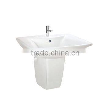 Wall hung semi pedestal face washing bowl