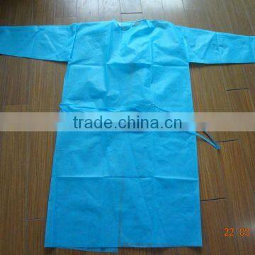 blue non-woven nonrecurring /one-time/one off medical protective gowns(X-ray clothes)