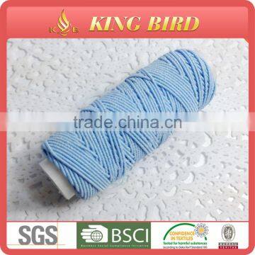 100% polyester elastic weaving thread natural latex rubber thread