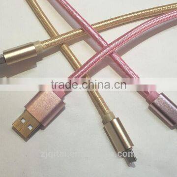 Nylon Braided Micro USB Cable Charge Data Cables Retractable Usb Cable photo-4