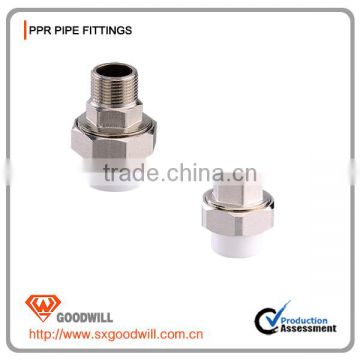 Plastic material ppr pipe fitting male/female threaded union made in China