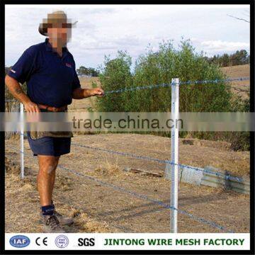 double reverse twist galvanized barbed wire fencing