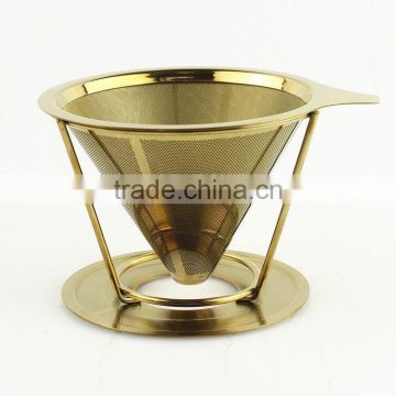 Titanium Coated Reusable Drip Coffee Filter dripper