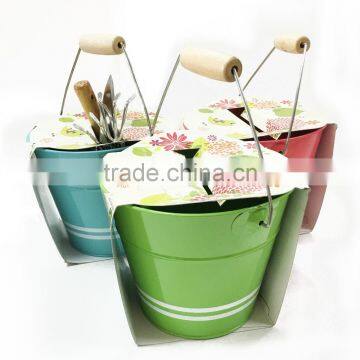 Round White Oil Tin Pail With Lid photo-2