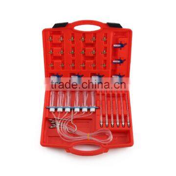 6 Cylinder Diesel Injector Flow Test Meter Adaptor Set Common Rail Tool Kit