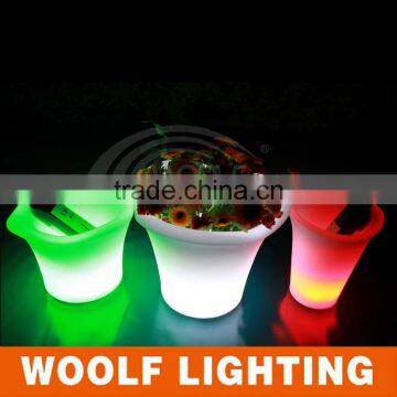 Plastic Outdoor Garden Decor Rechargeable LED Ice Bucket photo-3