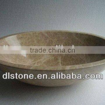 Natural stone Light Emperador Brown Marble Stone Sink Washbasin polished