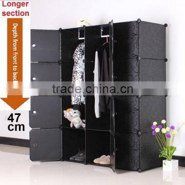 Plastic clothes and shoes storage organizer cabinet