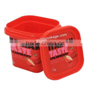 Disposible Ice Cream Plastic Cups With Lids, Ice Cream Cup Design photo-2