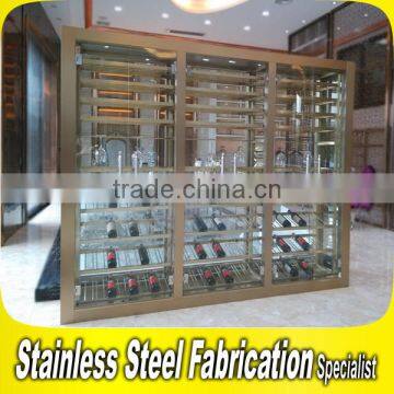 Custom Made Stainless Steel Wine Cabinet for Bar Restaurant photo-2