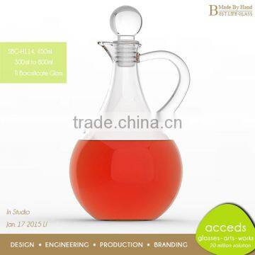 Hand Made Stylish Clear Pyrex Glass Jug / Drinking Jug photo-6