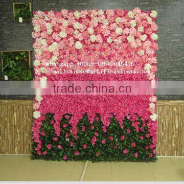 Q113001 wedding decoration green wall China manufacturer artificial flower wall