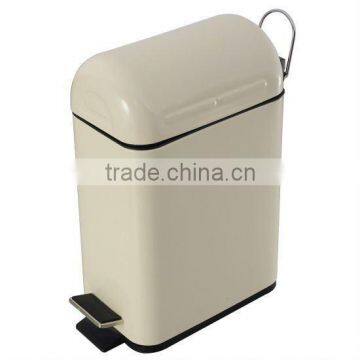 Fasionable Top Polishing Body Red Powder Coating With Pedal Trash Bin Rublish Bin Garbage Canister photo-4