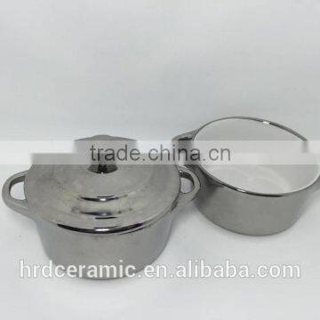 Stocked Stainless Steel Double Handle Electric Hot Soup Pot