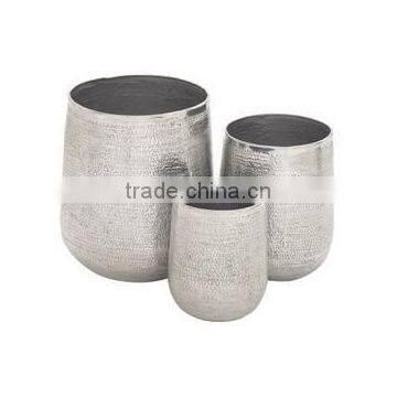 nickle plated metal planters