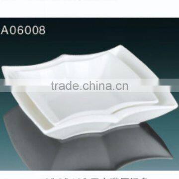 2014 Hot Sale White Ceramic Square Soup Plate