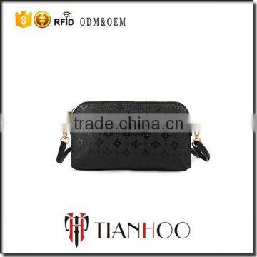 Real Leather Bowknot Zipper Clutch Wallet Smartphone Crossbody Bag for Women Teen Girls photo-3