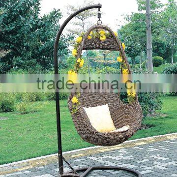 high quality cheap outdoor garden swing/ patio swing/rattan hanging chair