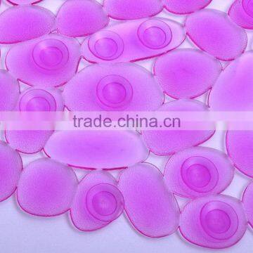 Fashion Wood Grain Oval Pvc Bath Mat