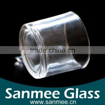 Plain Round Small Machine Pressed Glass Candle Holder photo-2