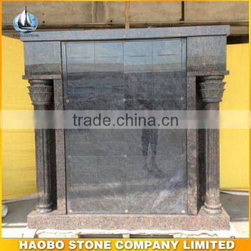 Bahama blue granite columbarium niches with column