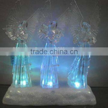 Dongguan acrylic LED christmas angel hold a musical instrument